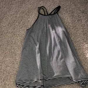 Black and white striped tank top